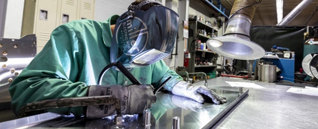 Electrical Controls Worker Hands Close Up